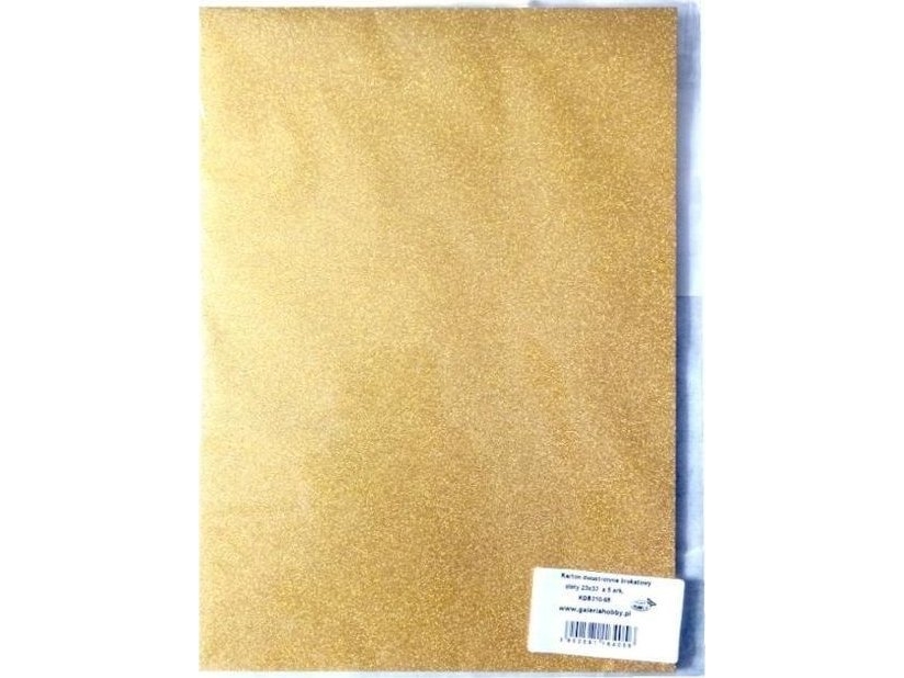 Double-Sided Gold Glitter Cardstock 23X33cm 5 Arc