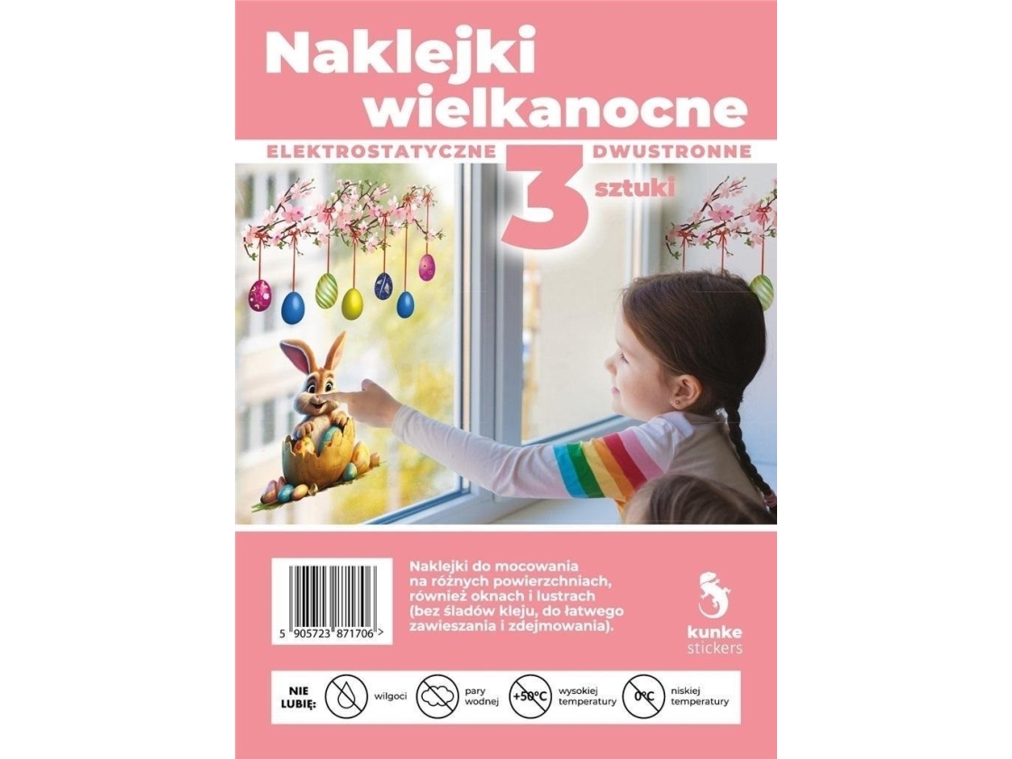 TIP-TOP Påskklistermærker Gren og hare 3 stk