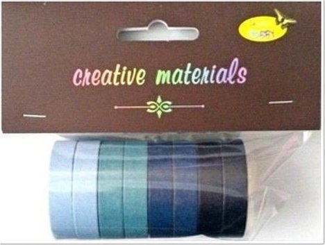 Papirbånd blå 10mm 8stk