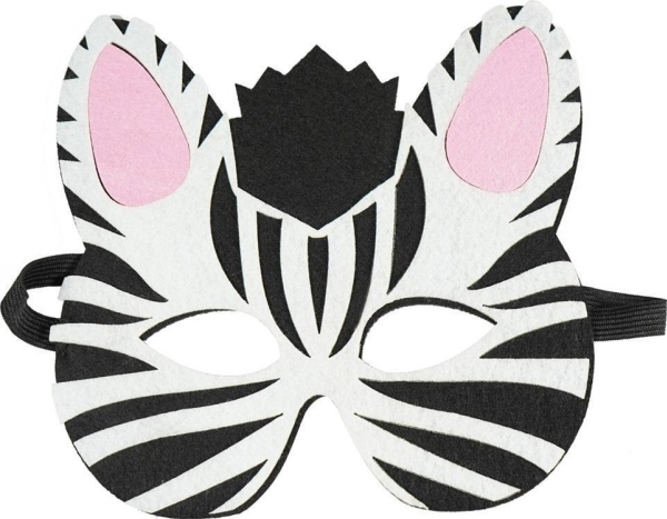 Filz-Tiermaske - Zebra