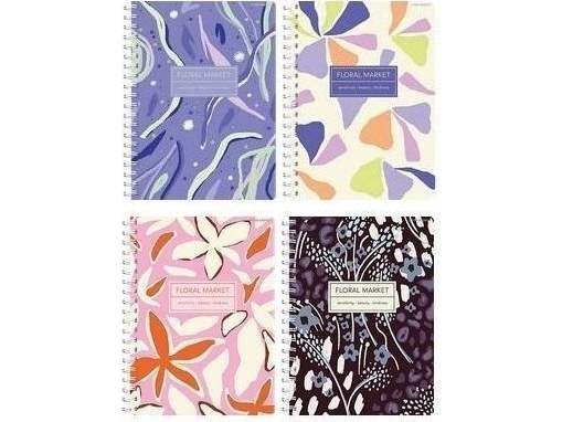Floradelic Notebook A5/80K Gitter (5 Stück) Top2000