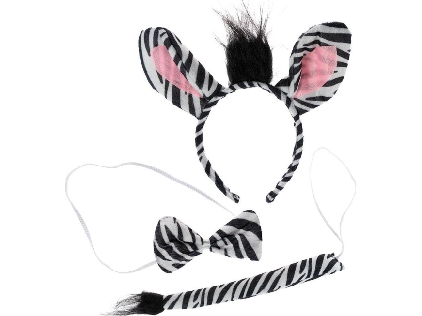 Kostüm - Mit Schwanz - Zebra