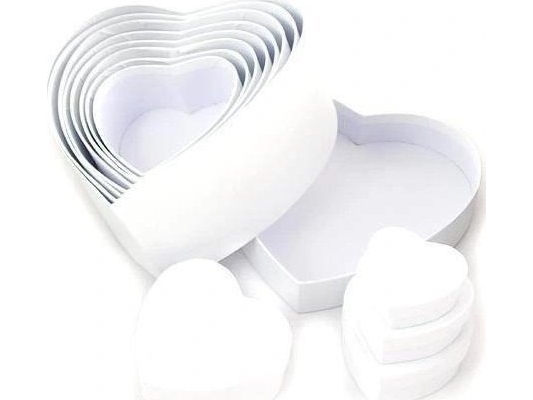 Sydänlaatikot valkoinen 12kpl
