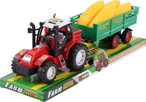 Traktor Mit Anhänger Und Mais