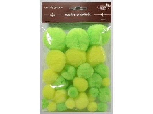 Neonfarbene Pompons 15-40Mm 30Stück