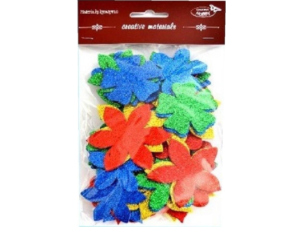 Glitzerblumen 60 Stk.