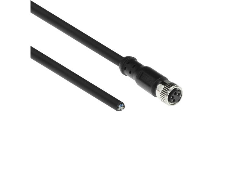 Act Industrial 1.50 Meters Sensor Cable M8a 4-Pin Female To Open End, Ultraflex Xtreme Tpe Cable, Shielded (Sc3110)