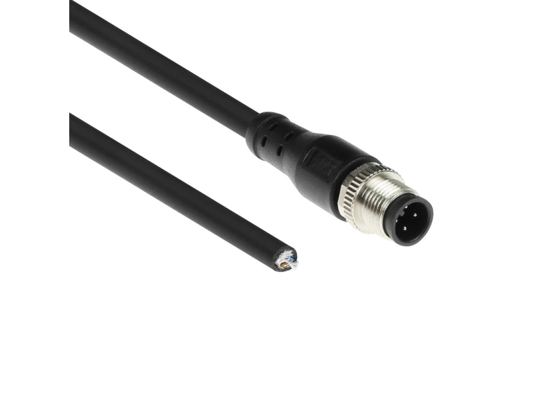 Act Industrial 1.50 Meters Sensor Cable M12a 4-Pin Male To Open End Superflex Xtreme Tpe Cable, Shielded (Sc3404)