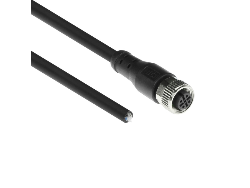 Act Industrial 1.50 Meters Sensor Cable M12a 5-Pin Female To Open End, Superflex Xtreme Tpe Cable, Shielded (Sc3507)