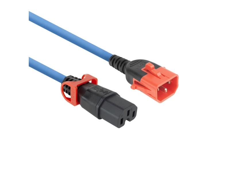 Powercord C14 Iec Lock+ Dual Locking - C15 Iec Lock+ Blue 2 M, Pc3874