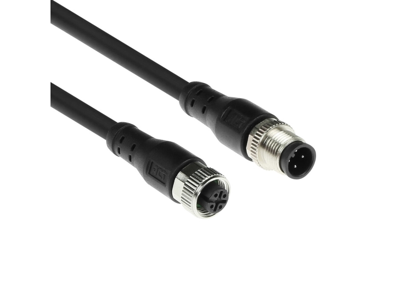 Act Industrial 1.50 Meters Sensor Cable M12a 4-Pin Male To M12a 4-Pin Female, Superflex Xtreme Tpe Cable, Shielded (Sc3401)