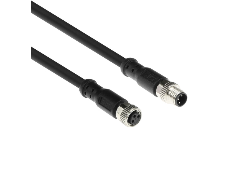 Act Industrial 1.50 Meters Sensor Cable M8a 3-Pin Male To M8a 3-Pin Female, Ultraflex Xtreme Tpe Cable, Shielded (Sc3001)