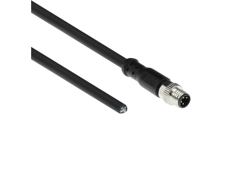 Act Industrial 5.00 Meters Sensor Cable M8a 4-Pin Male To Open End, Ultraflex Xtreme Tpe Cable, Shielded (Sc3109)