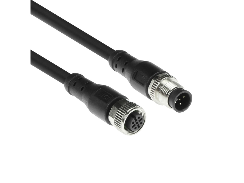 Act Industrial 3.00 Meters Sensor Cable M12a 5-Pin Male To M12a 5-Pin Female, Superflex Xtreme Tpe Cable, Shielded (Sc3502)