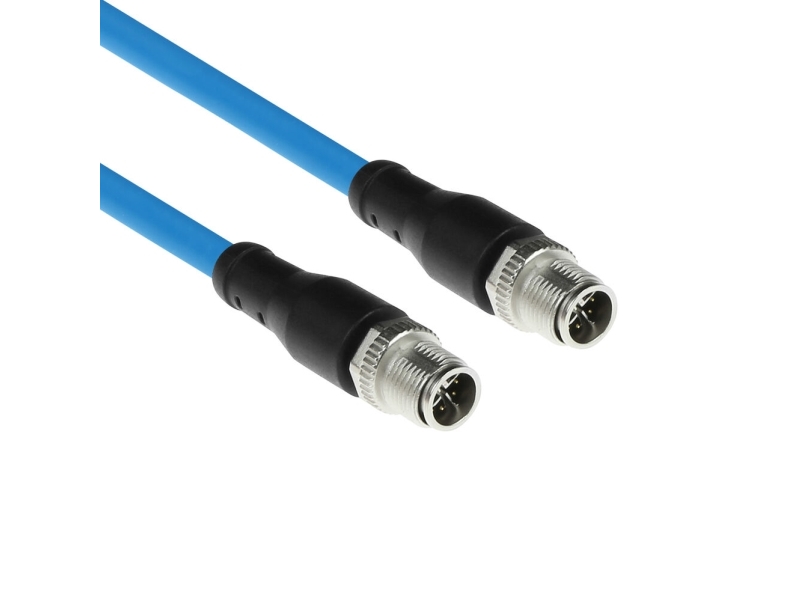 Act Industrial 3.00 Meters Sensor Cable M12x 8-Pin Male To M12x 8-Pin Male, Superflex Sf/Utp Tpecable, Shielded (Sc4971)
