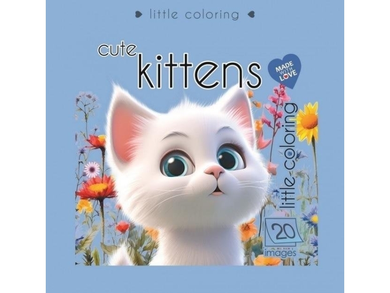 Farvebog 140x140 Sweet cats blå