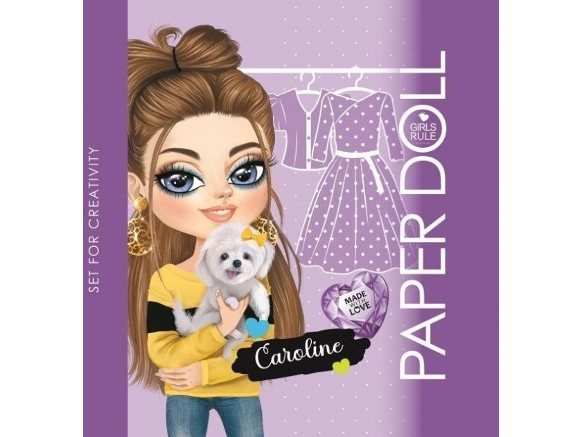 Malbuch 140X140 Caroline Puppe Zum Ausschneiden