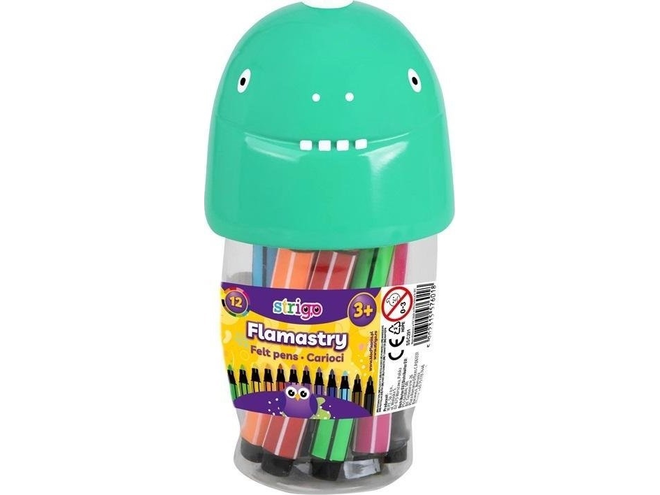 Jumbo Dinosaurier Tuscher 12 Farver Strigo