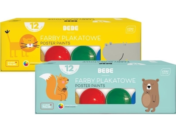 INTERDRUK BB KIDS affischfärger 12 färger 20ml | Leksaker - Kreativitet - Ansiktsmålning | GameStuff