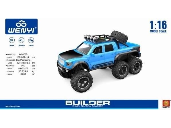 Maastokelpoinen sininen 1:16 WY470B