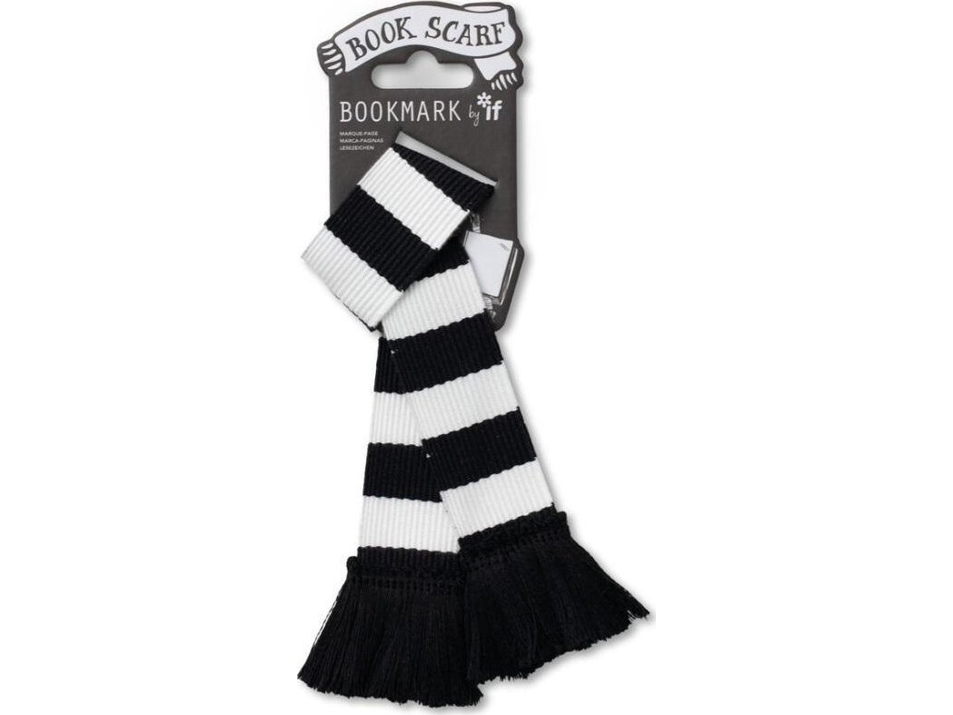 Scarf - tab Black, white IF