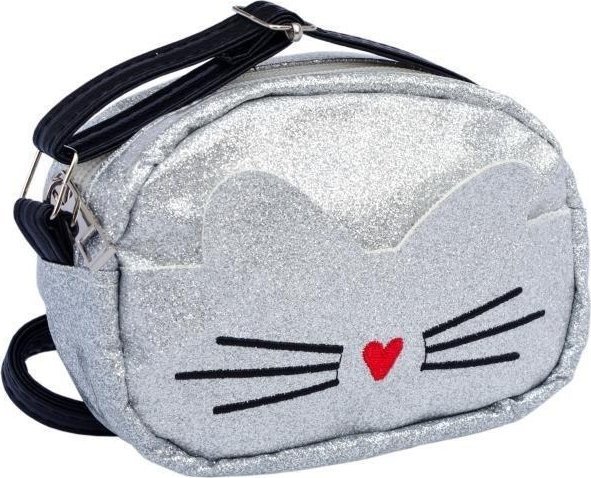 Silver Handbag With Red Nose