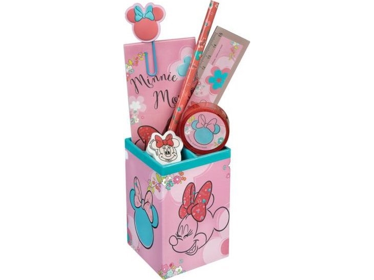 Minnie Mouse School Supplies Container 7El
