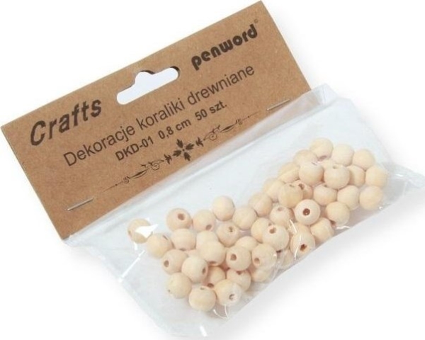 Dekorations träpärlor 8mm 50st | Skola & Hobby - Konsthantverk - Trävaror | GameStuff