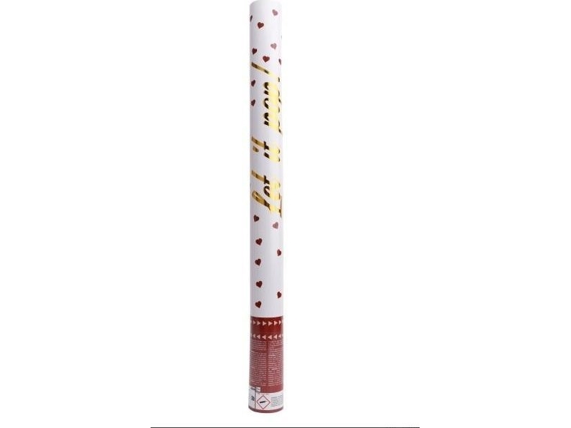Kanone Konfetti Herzen Papier Rund 60Cm