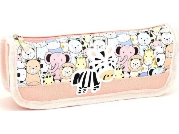 Small tube pencil case Animals and zebra