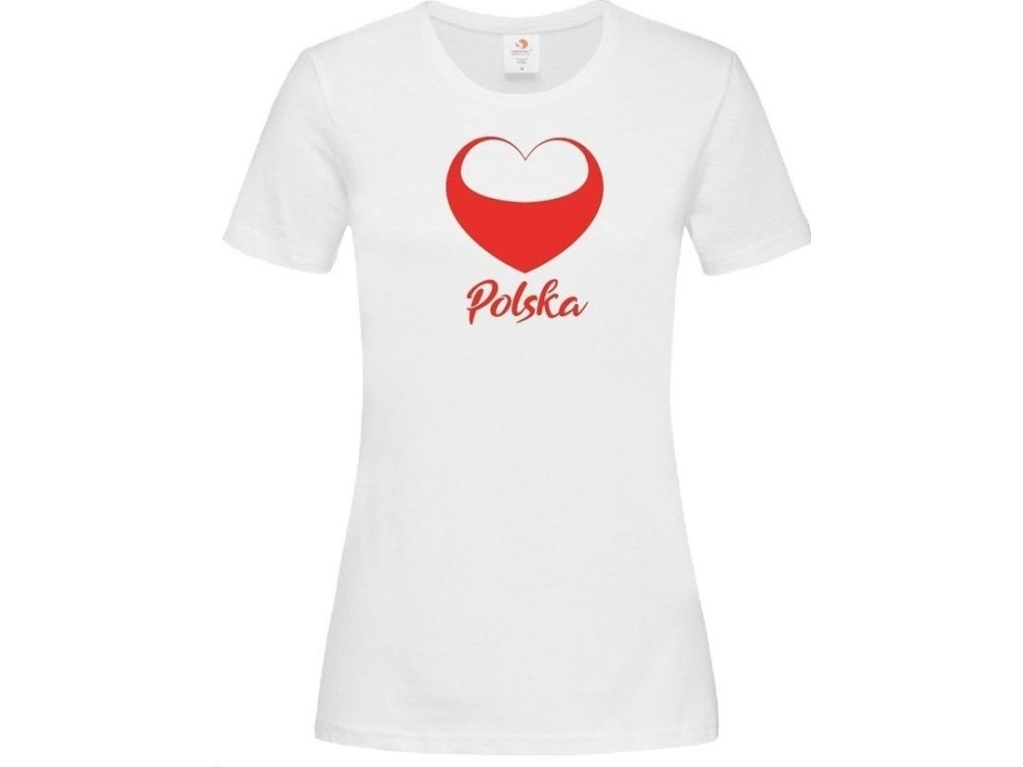 T-Shirt Til Kvinder Med Hjerteprint Polen S
