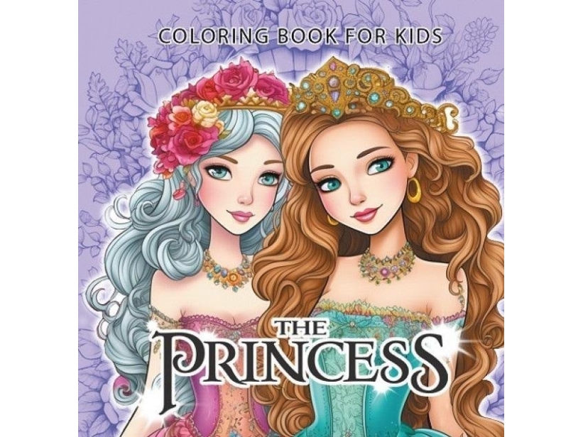 Coloring book 160x160 The Princess Princesses blue.