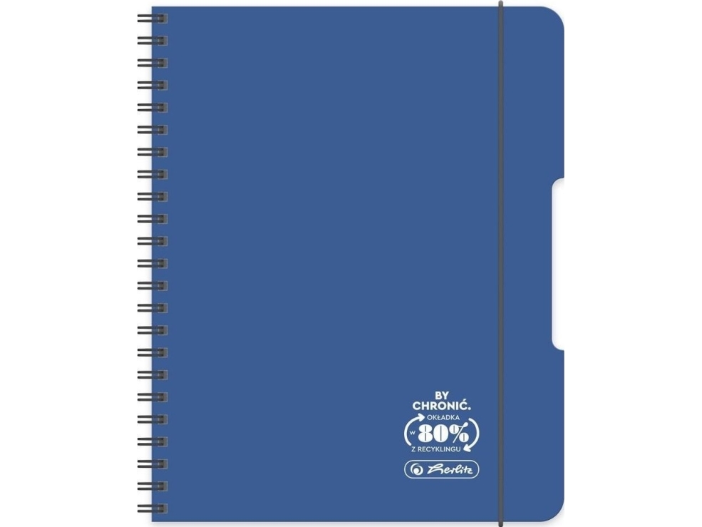 Herlitz spiralhæfte A4/80K, ternet, Ocean (2 stk.)
