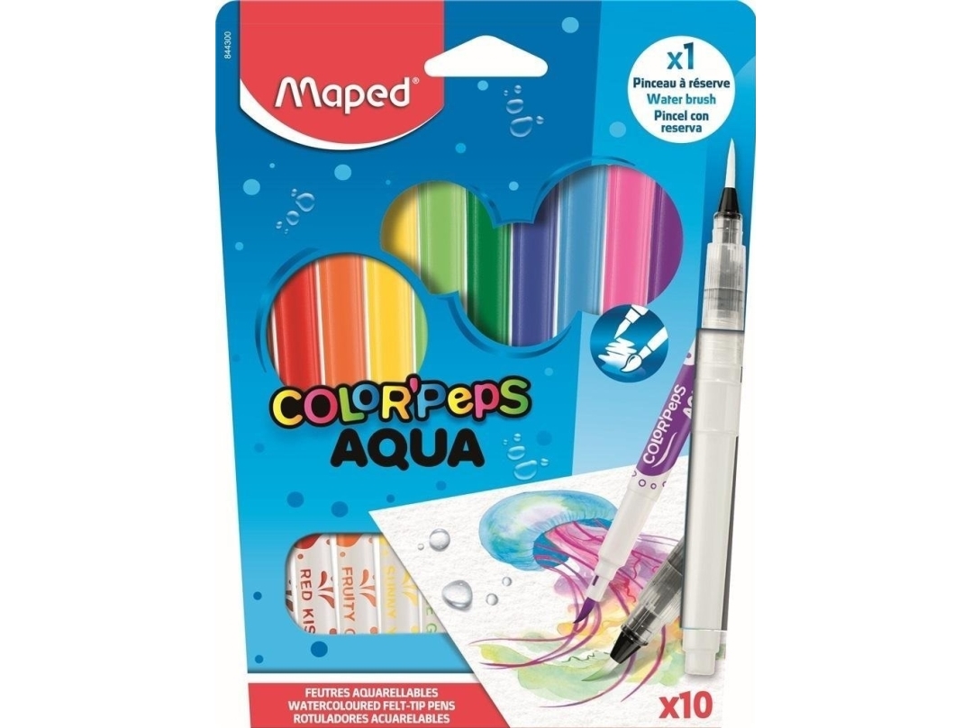 Colorpeps Aqua Markers 10Pcs Maped