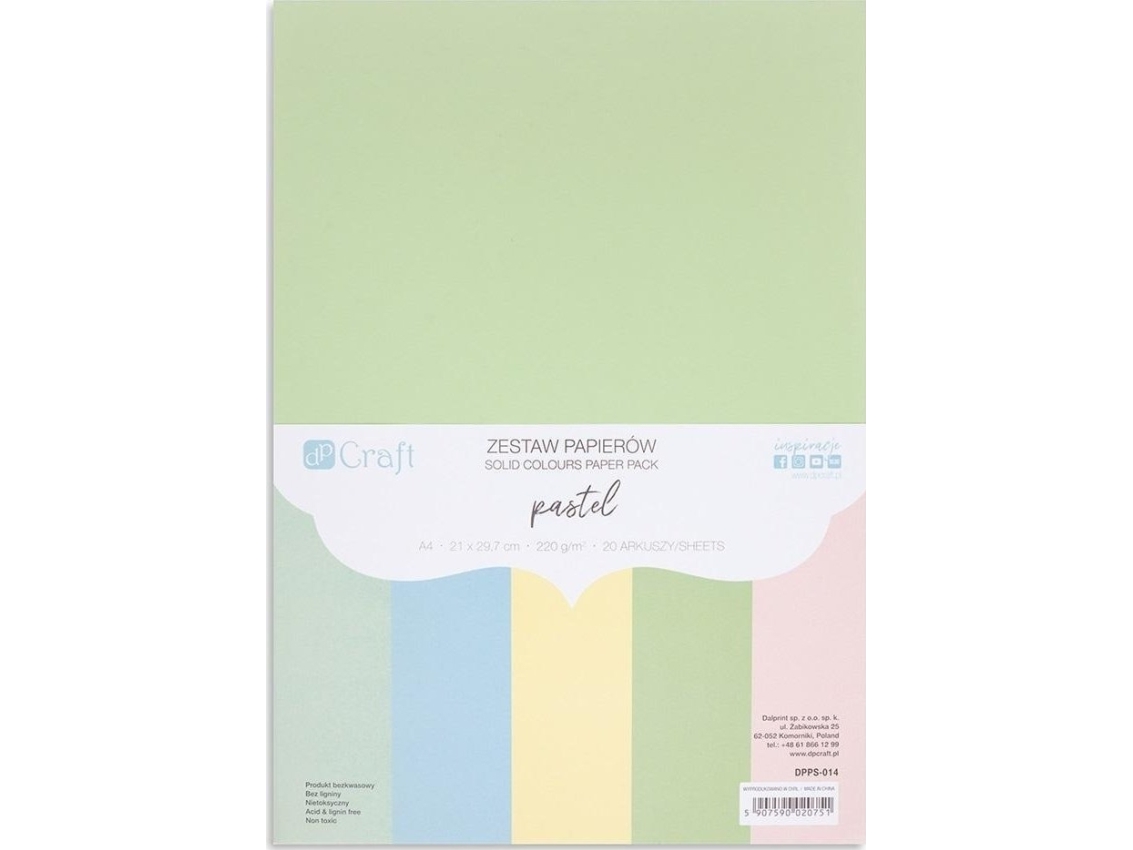 Satz Pastellpapier A4 220G 20 Blatt