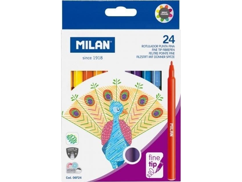 Fine-Tip-Marker 24 Farben Milan