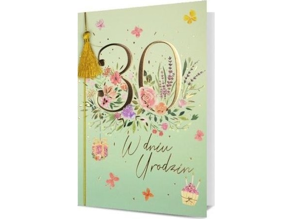 B6 Geburtstagskarte 30
