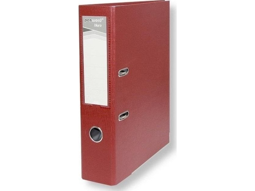 A4 ringhæfter med beslag 7,5 cm bordowy