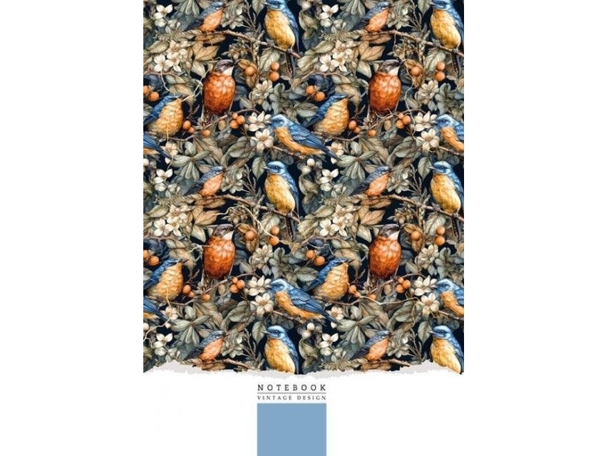 Notebook 145X197/64K Linjer Fugle Fresh |