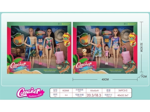 Puppen - Familie Am Strand Kq168