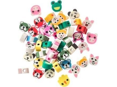 Polymerperlen Bunte Tiere 1Cm 48Stk
