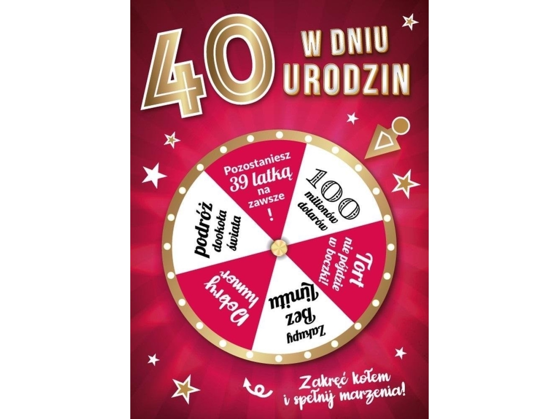 Fødselsdagskort 40 år
