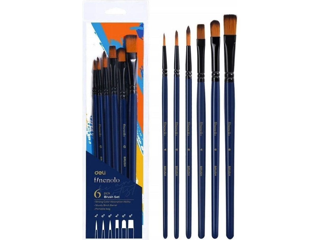Finenolo Weiche Nylonbürste Satz 6Pcs Deli