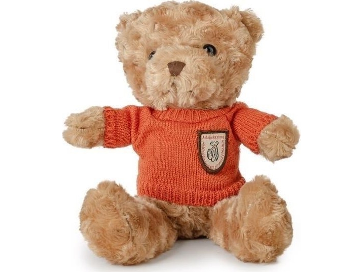 Shaggy Bear 22Cm In Sweater Orange
