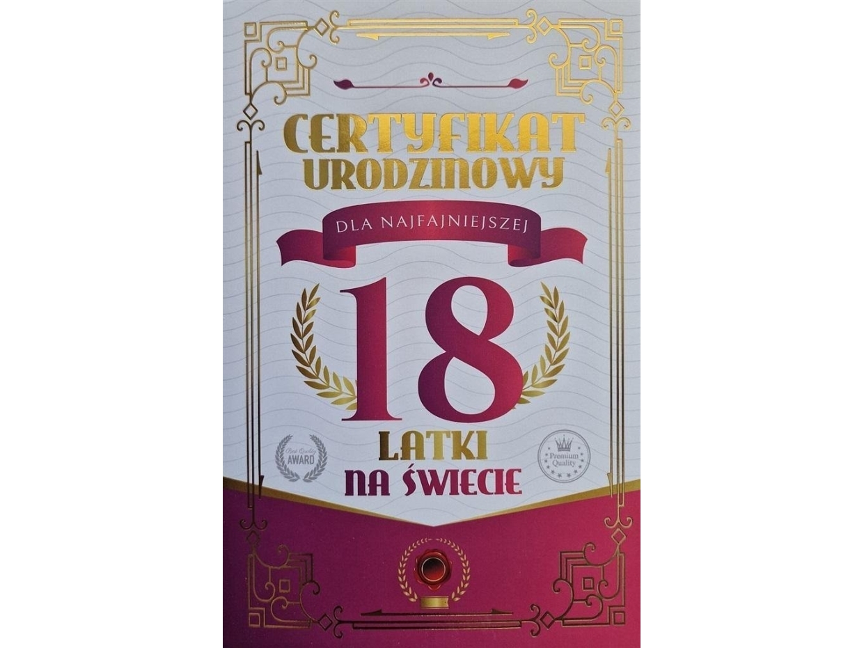 Geburtstagsurkunde Karte 18. Geburtstag Damen
