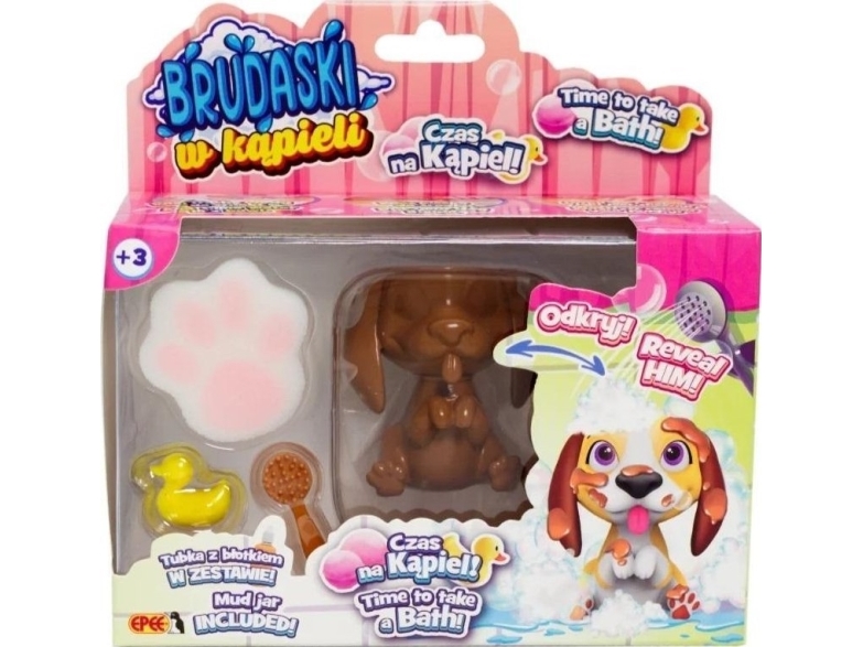 Snavs I Badet Beagle-Hund Hvid Og Brun