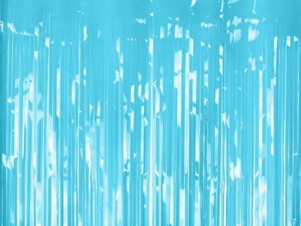 Lyseblåt Foliegardin, 100 X 200 Cm