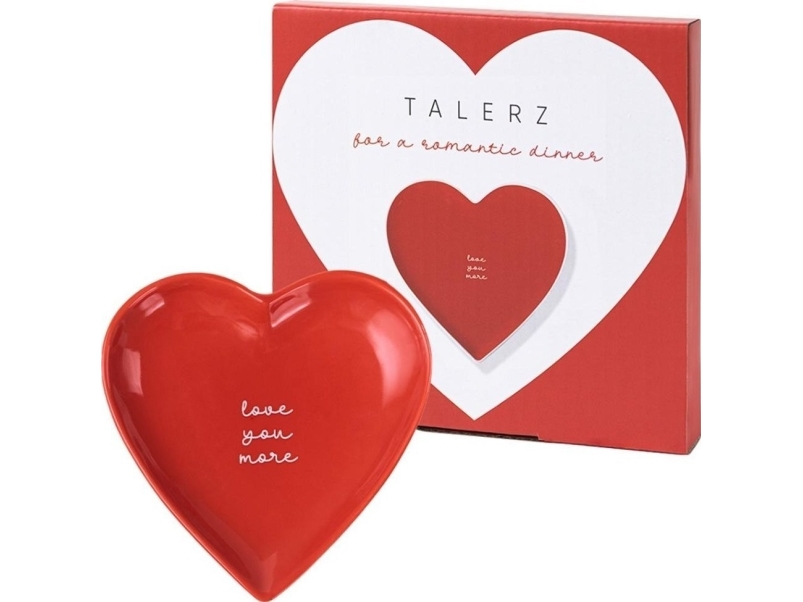 Tallrik i hjärtform Love You More | Bordssättning - Par - Plattor | GameStuff