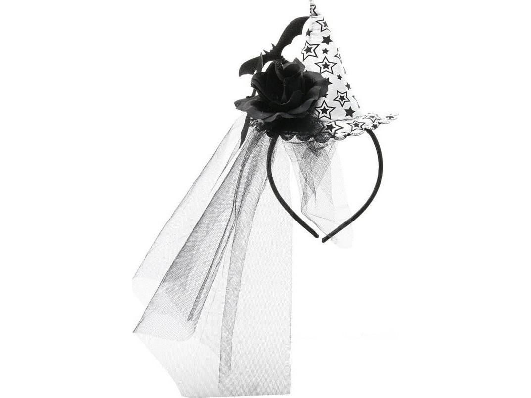 Pandebånd med slør i sølv