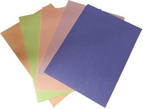 Starlight karton 200 g 25x35 cm, 5 ark mix pastelfarver